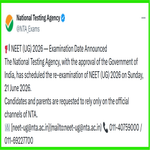 NEET 2026 Re Exam Date Announced